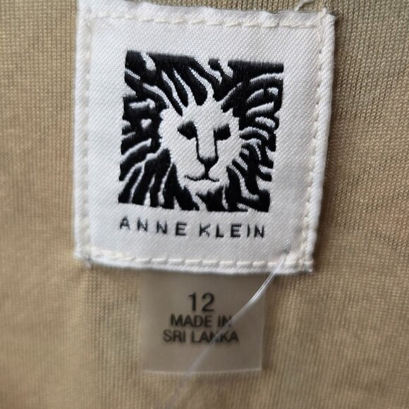 NWT Anne Klein Russet Midi Shift Dress Women's Sleeveless Lined V Neck Autumn 12 - Picture 4 of 6